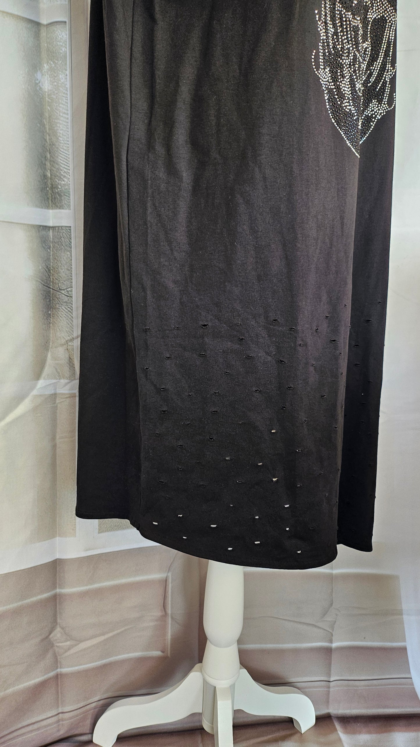 Kleid "Skull" schwarz, Grösse M, L & XL von EU-QUEEN