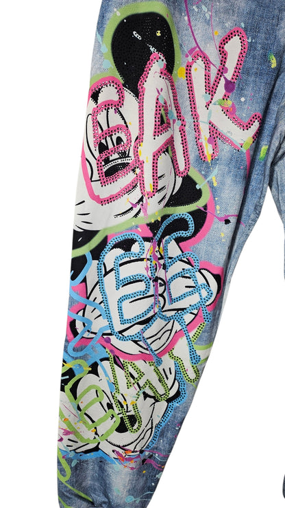 Joggpant/Trainerhose "Mickey", Gr. S/M (36 - 40) von ROSE