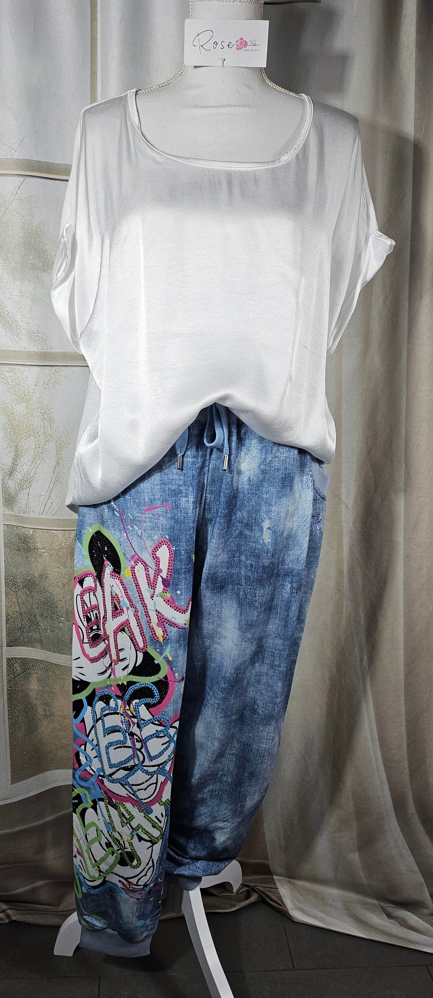 Joggpant/Trainerhose "Mickey", Gr. S/M (36 - 40) von ROSE