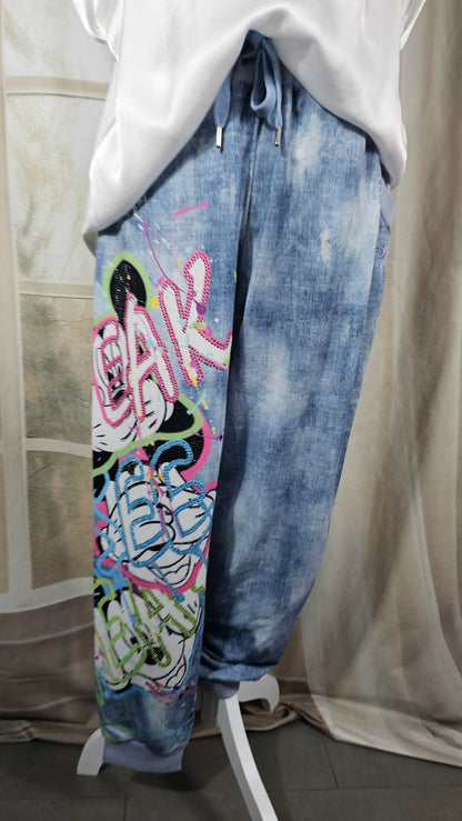 Joggpant/Trainerhose "Mickey", Gr. S/M (36 - 40) von ROSE