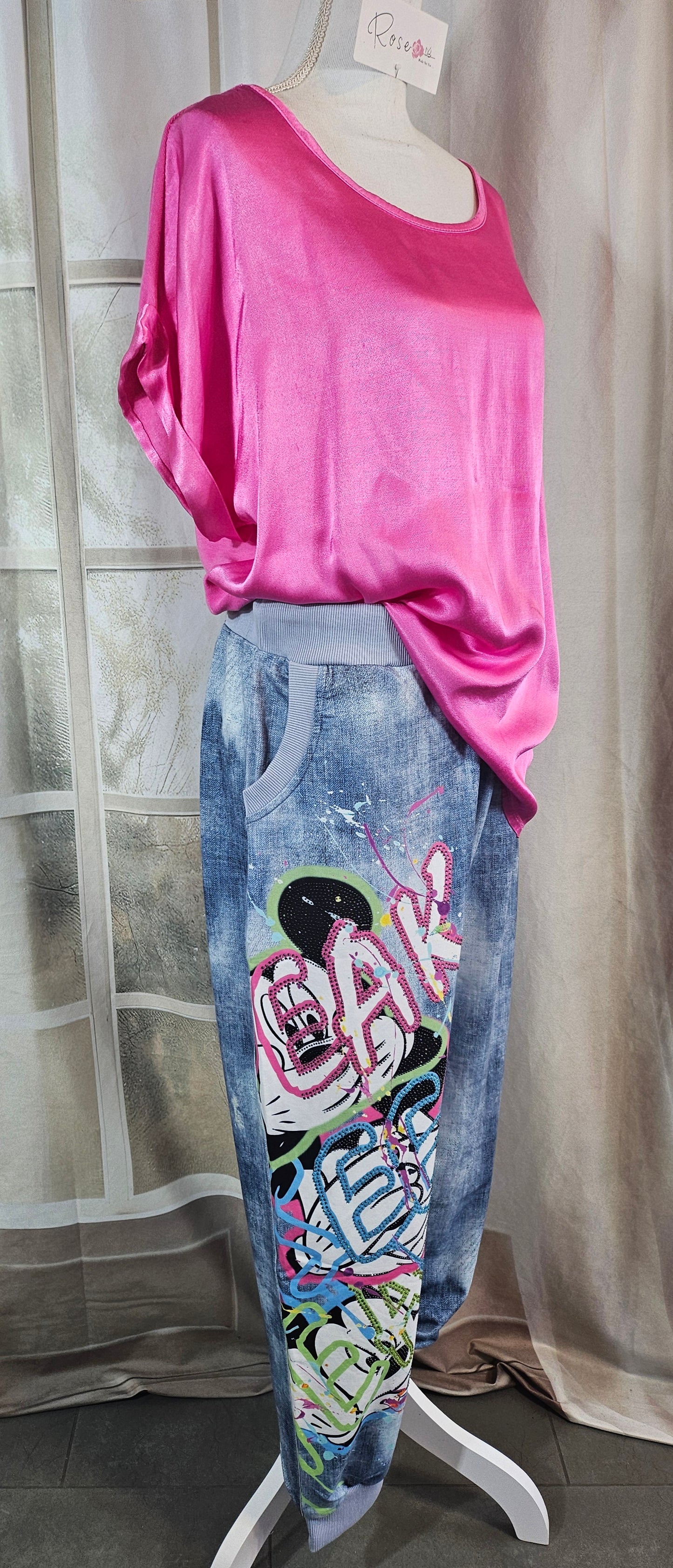 Joggpant/Trainerhose "Mickey", Gr. S/M (36 - 40) von ROSE