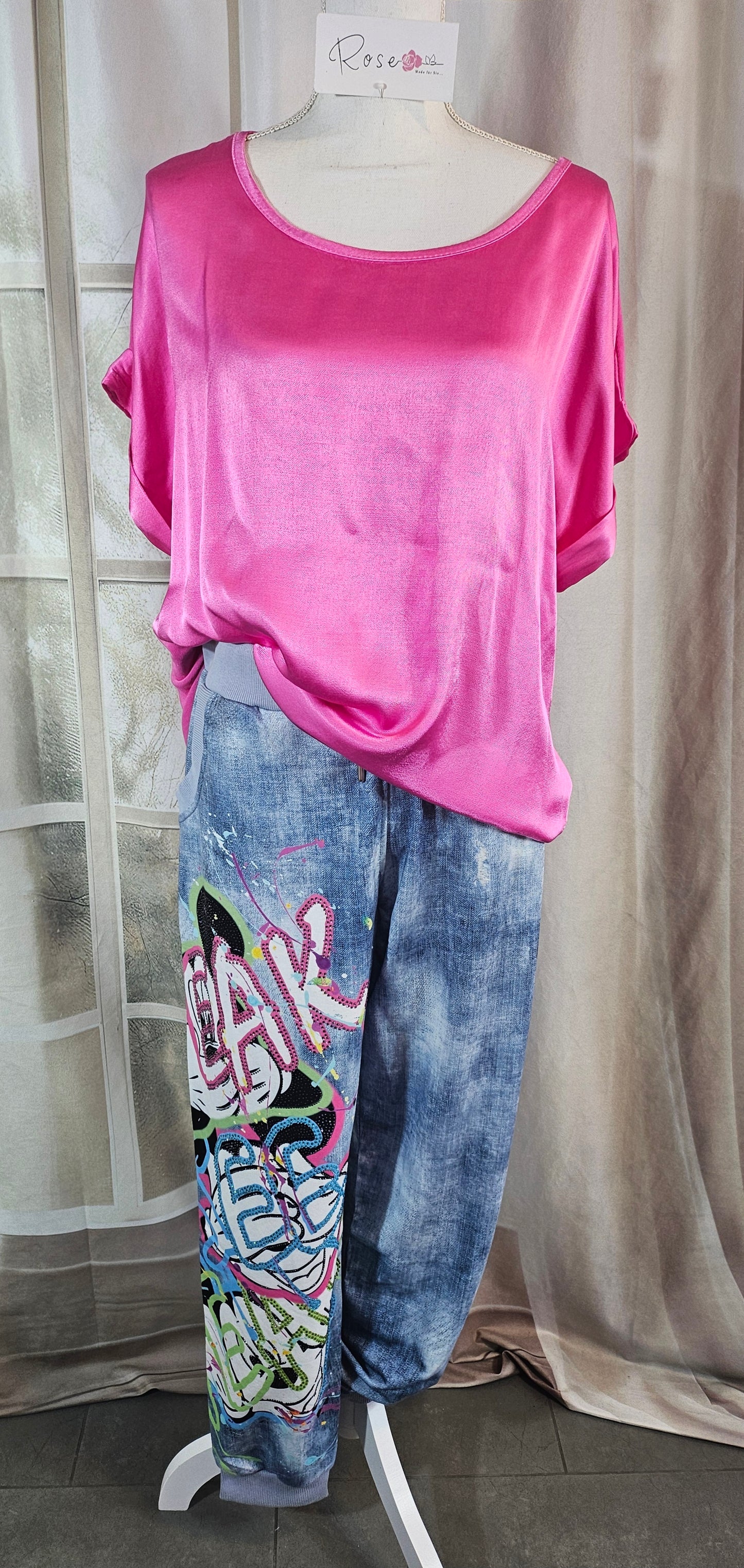 Joggpant/Trainerhose "Mickey", Gr. S/M (36 - 40) von ROSE
