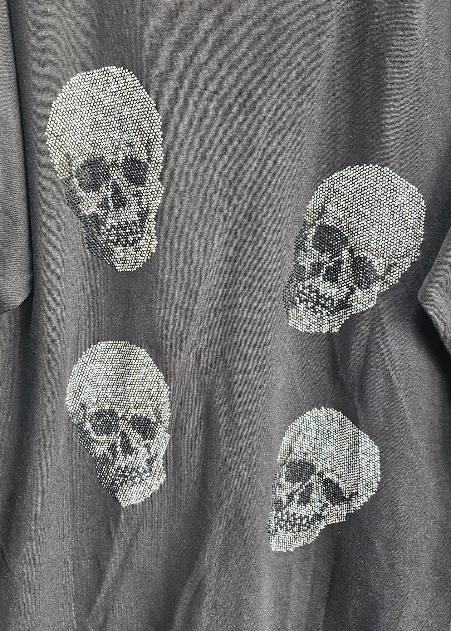 Kapuzencardigan "Skull" schwarz, Grösse L (oversize 44) von EU-QUEEN