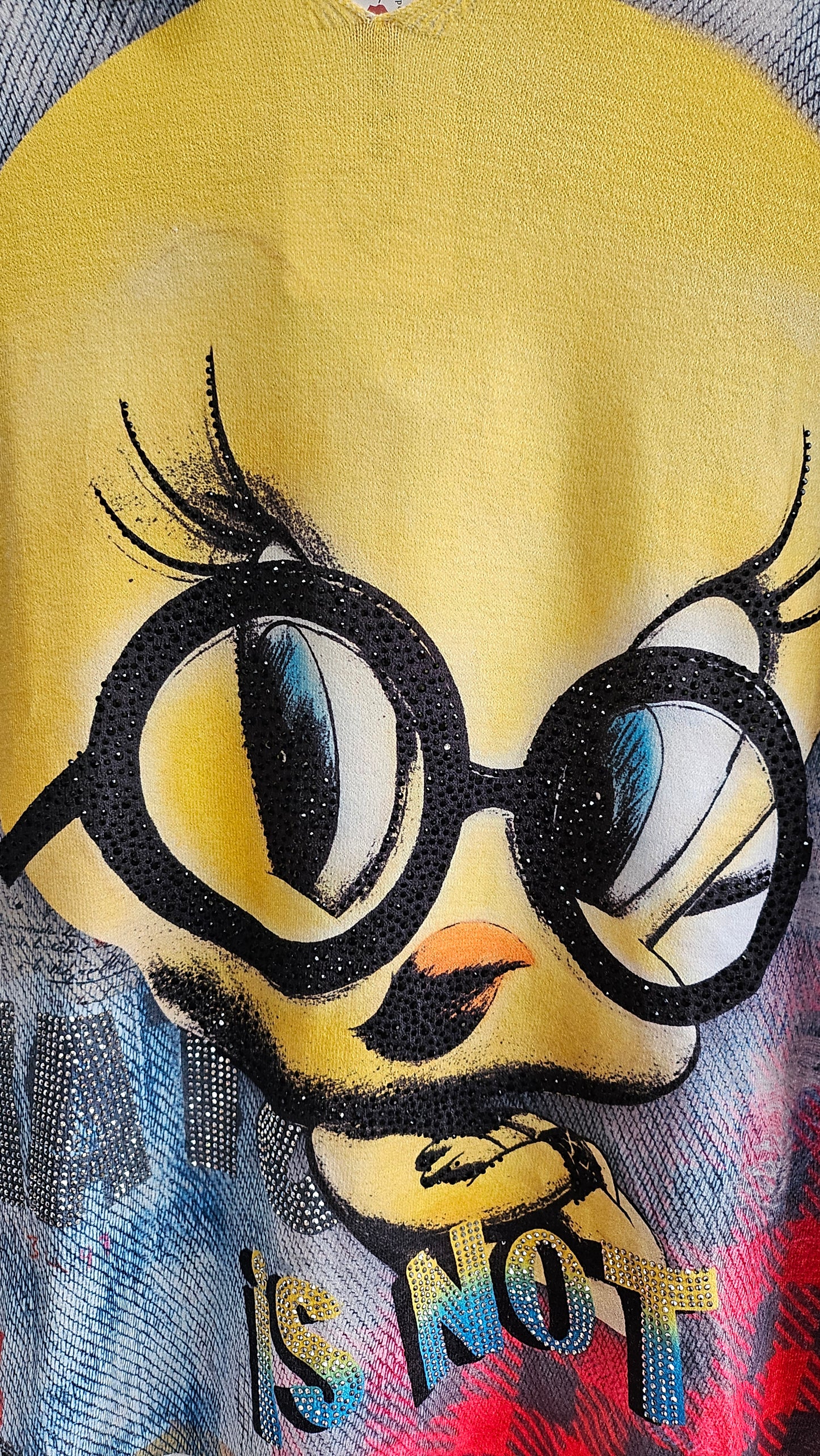 Kapuzenshirt "Tweety" weiss/rot, Grösse onesize bis 44 von ROSE