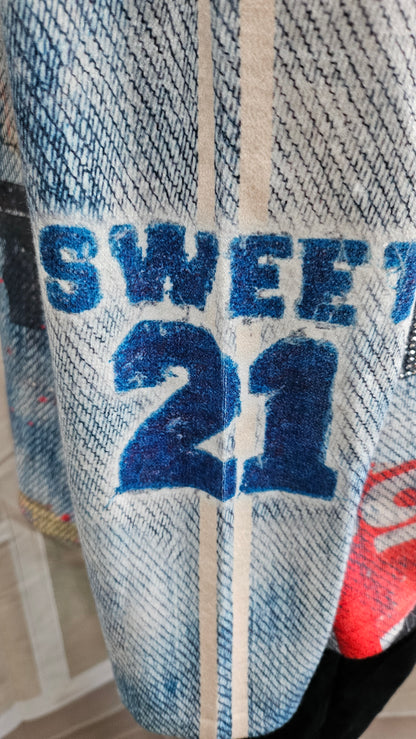 Kapuzenshirt "Tweety" weiss/rot, Grösse onesize bis 44 von ROSE