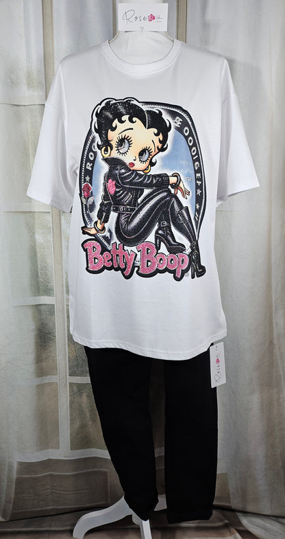 Tshirt weiss "Betty", Gr. onesize 38 bis 42/44 von ROSE