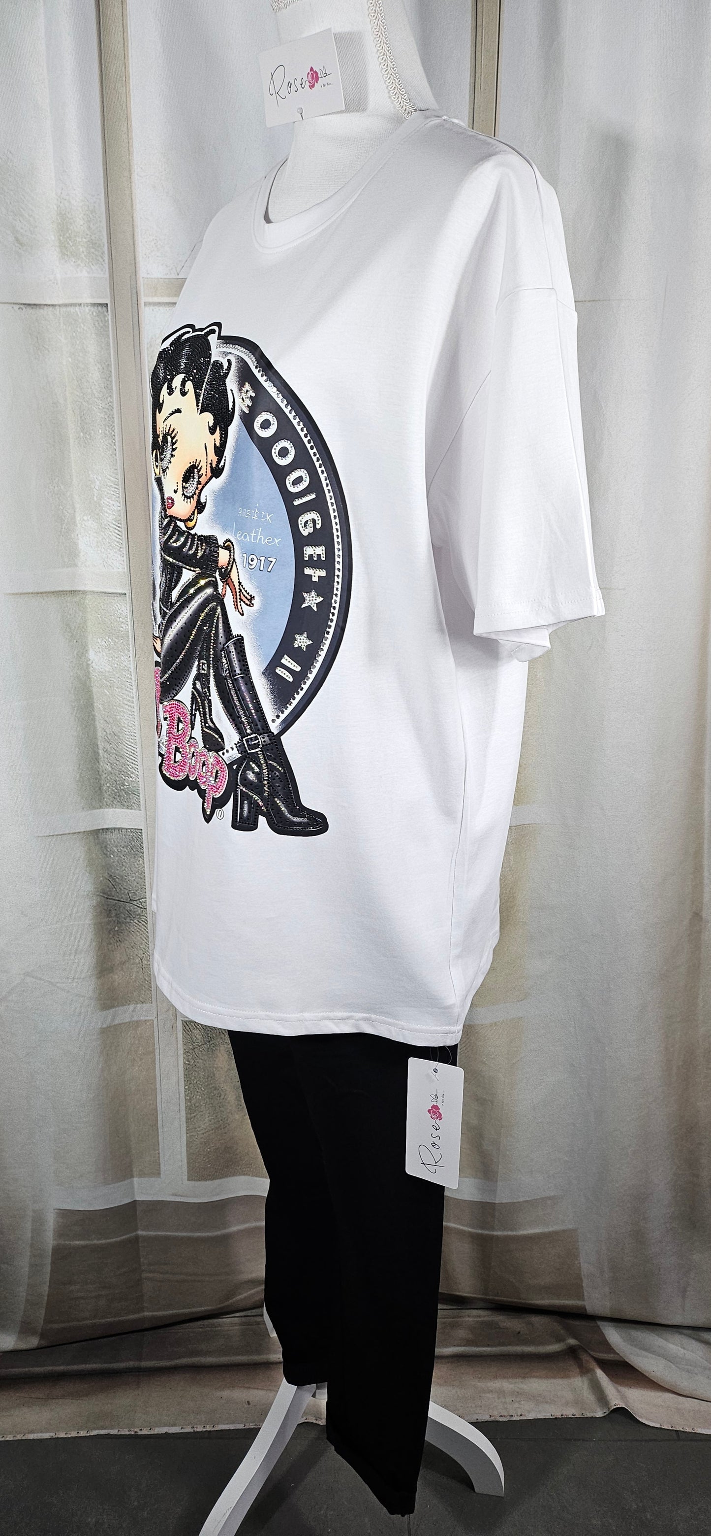 Tshirt weiss "Betty", Gr. onesize 38 bis 42/44 von ROSE