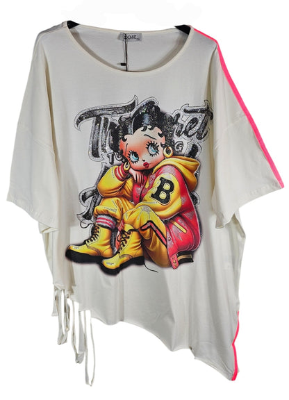 Tshirt wollweiss "Betty", Gr. onesize 38 bis 42 von ROSE