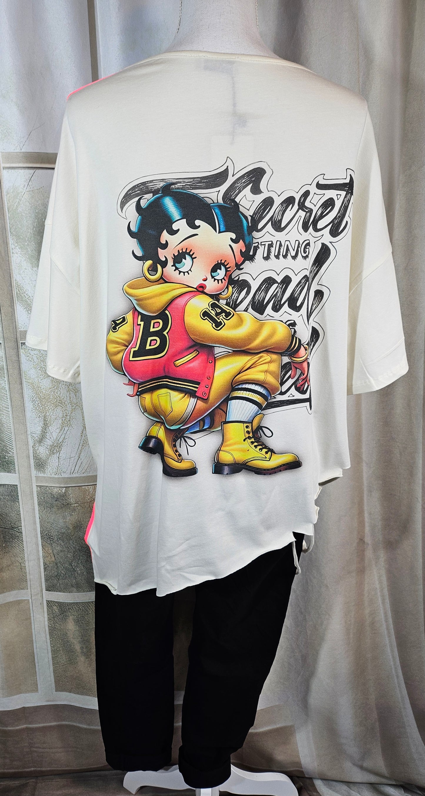 Tshirt wollweiss "Betty", Gr. onesize 38 bis 42 von ROSE