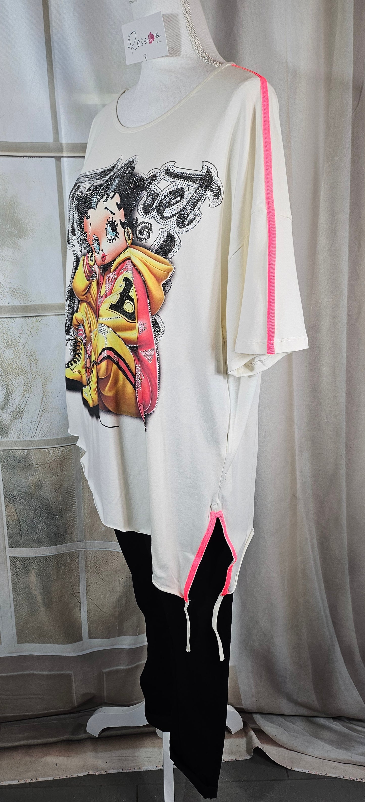 Tshirt wollweiss "Betty", Gr. onesize 38 bis 42 von ROSE
