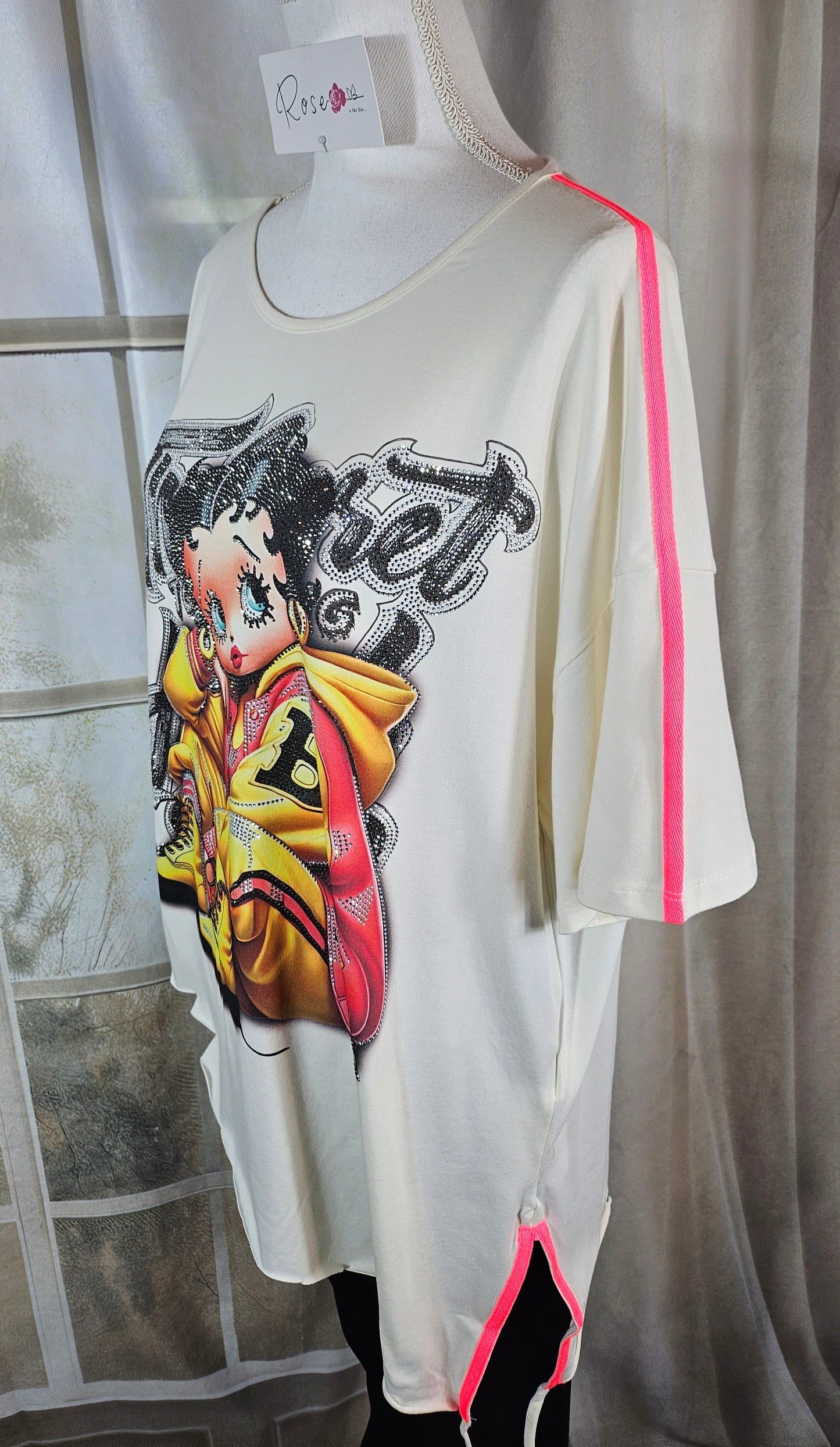 Tshirt wollweiss "Betty", Gr. onesize 38 bis 42 von ROSE