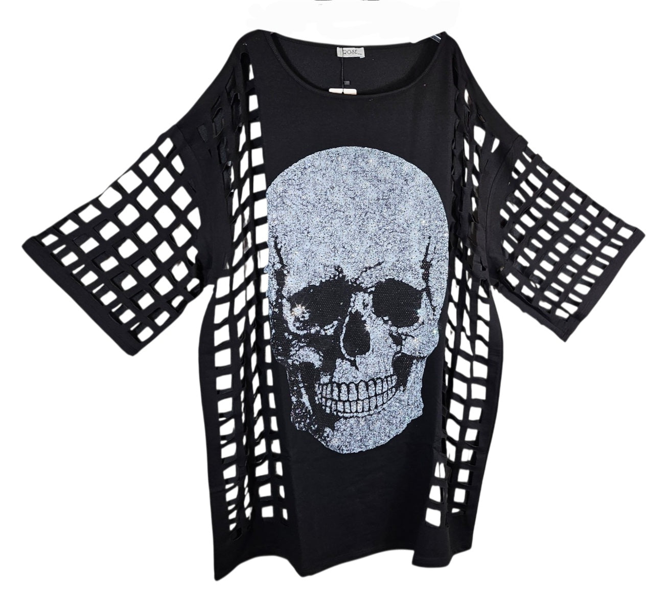 Kleid/Tunika "Skull" schwarz, Grösse onesize 38 - 44 von ROSE