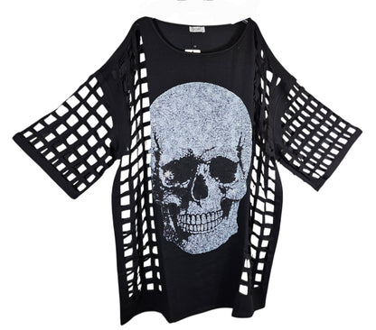 Kleid/Tunika "Skull" schwarz, Grösse onesize 38 - 44 von ROSE