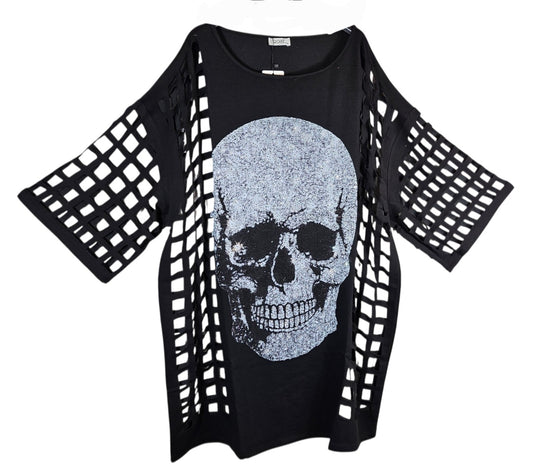 Kleid/Tunika "Skull" schwarz, Grösse onesize 38 - 44 von ROSE