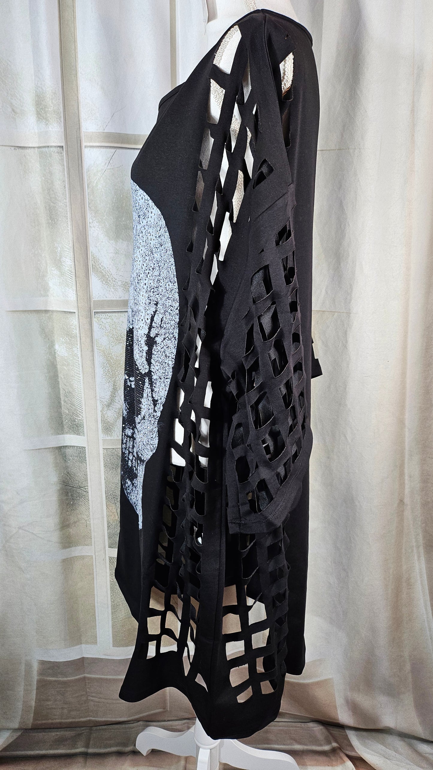 Kleid/Tunika "Skull" schwarz, Grösse onesize 38 - 44 von ROSE