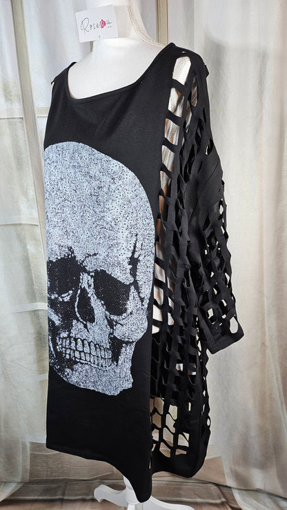 Kleid/Tunika "Skull" schwarz, Grösse onesize 38 - 44 von ROSE