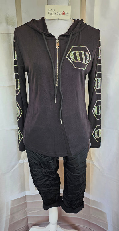 Kapuzensweatshirt "Skull", onesize bis 42 von ROSE