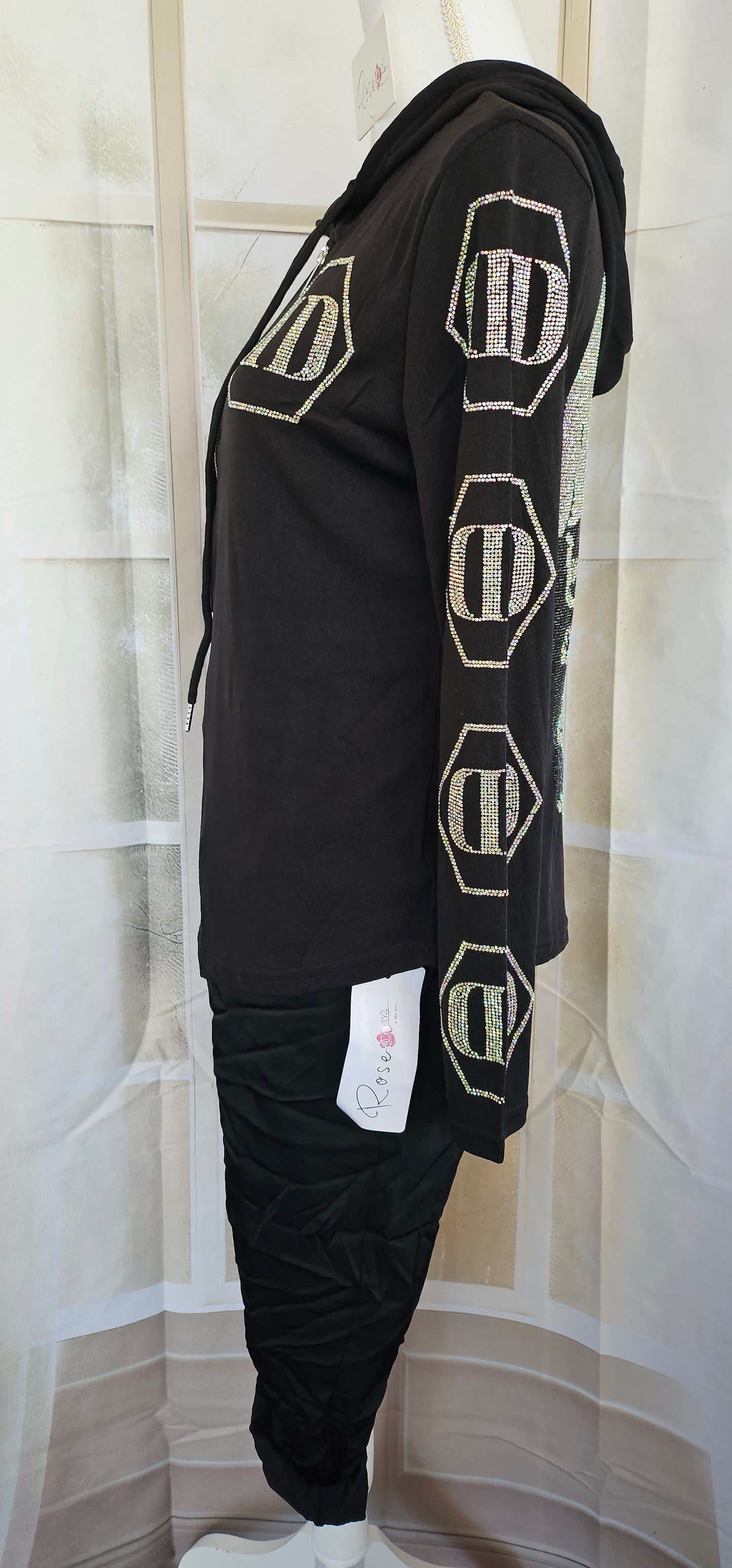 Kapuzensweatshirt "Skull", onesize bis 42 von ROSE