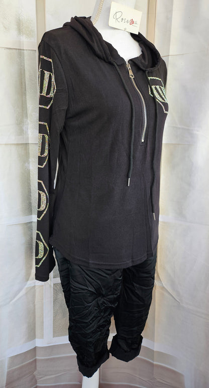 Kapuzensweatshirt "Skull", onesize bis 42 von ROSE