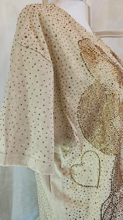 Tshirt beige "Bling bling Minnie", Gr. 38 bis 44 von ROSE