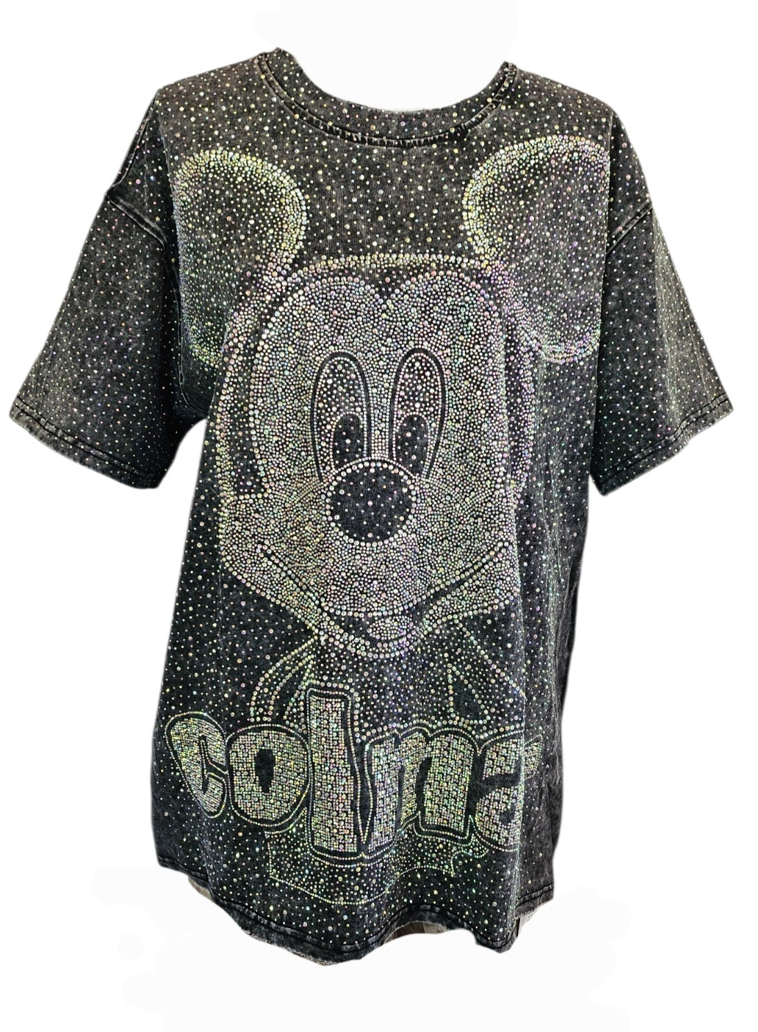 Tshirt schwarz "Bling bling Mickey", Gr. 38 bis 44 von ROSE