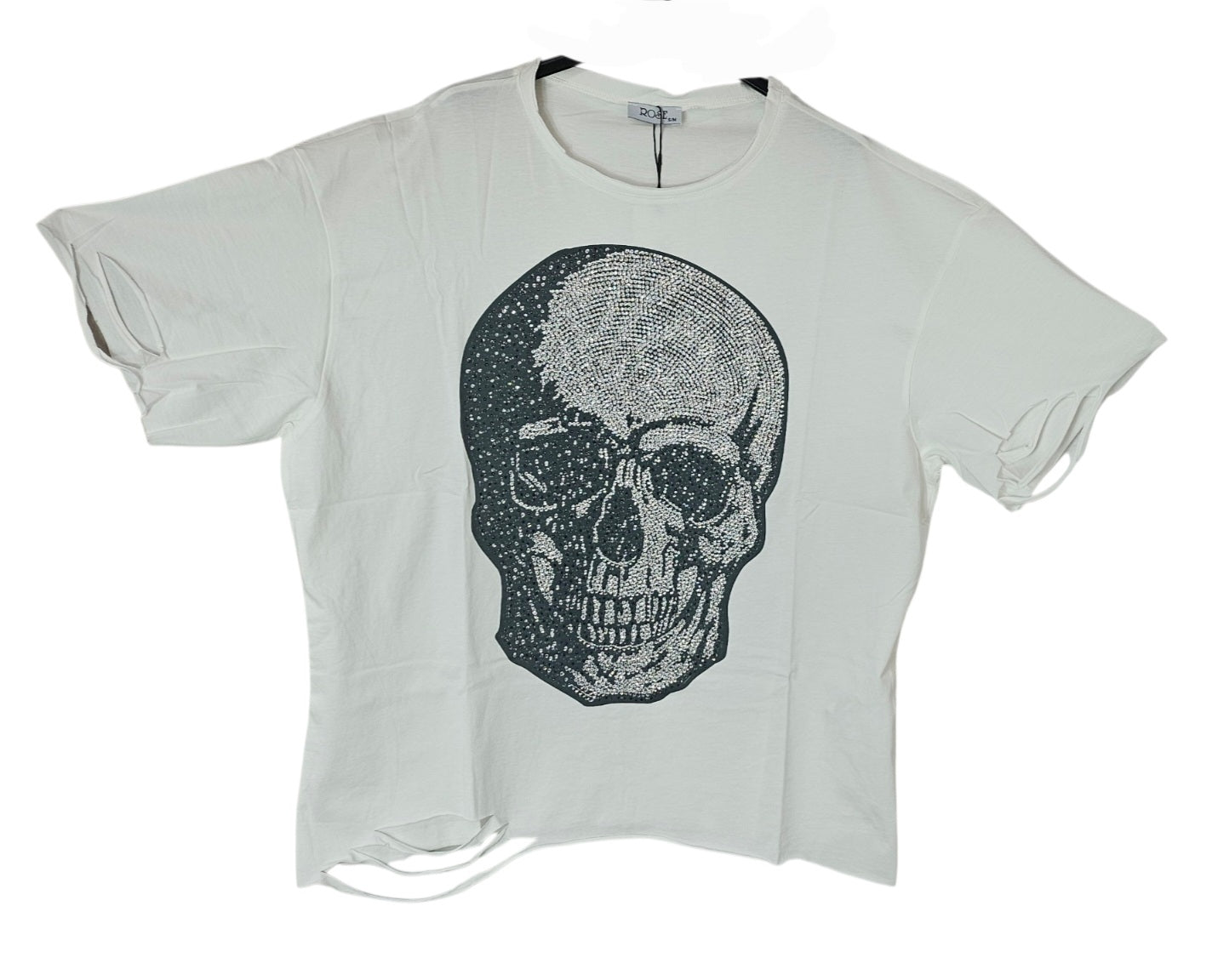 Tshirt wollweiss "Skull", Grösse S/M & L/XL von ROSE
