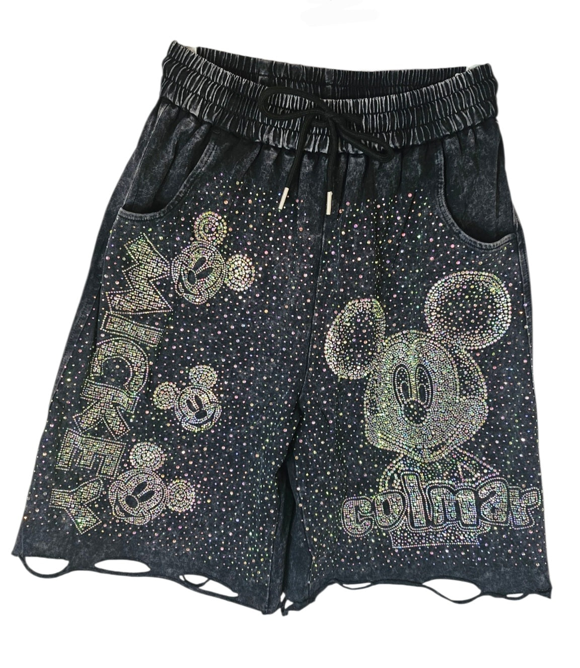 Bermudas "Mickey Bling Bling" schwarz, Grösse S/M & M/L von ROSE