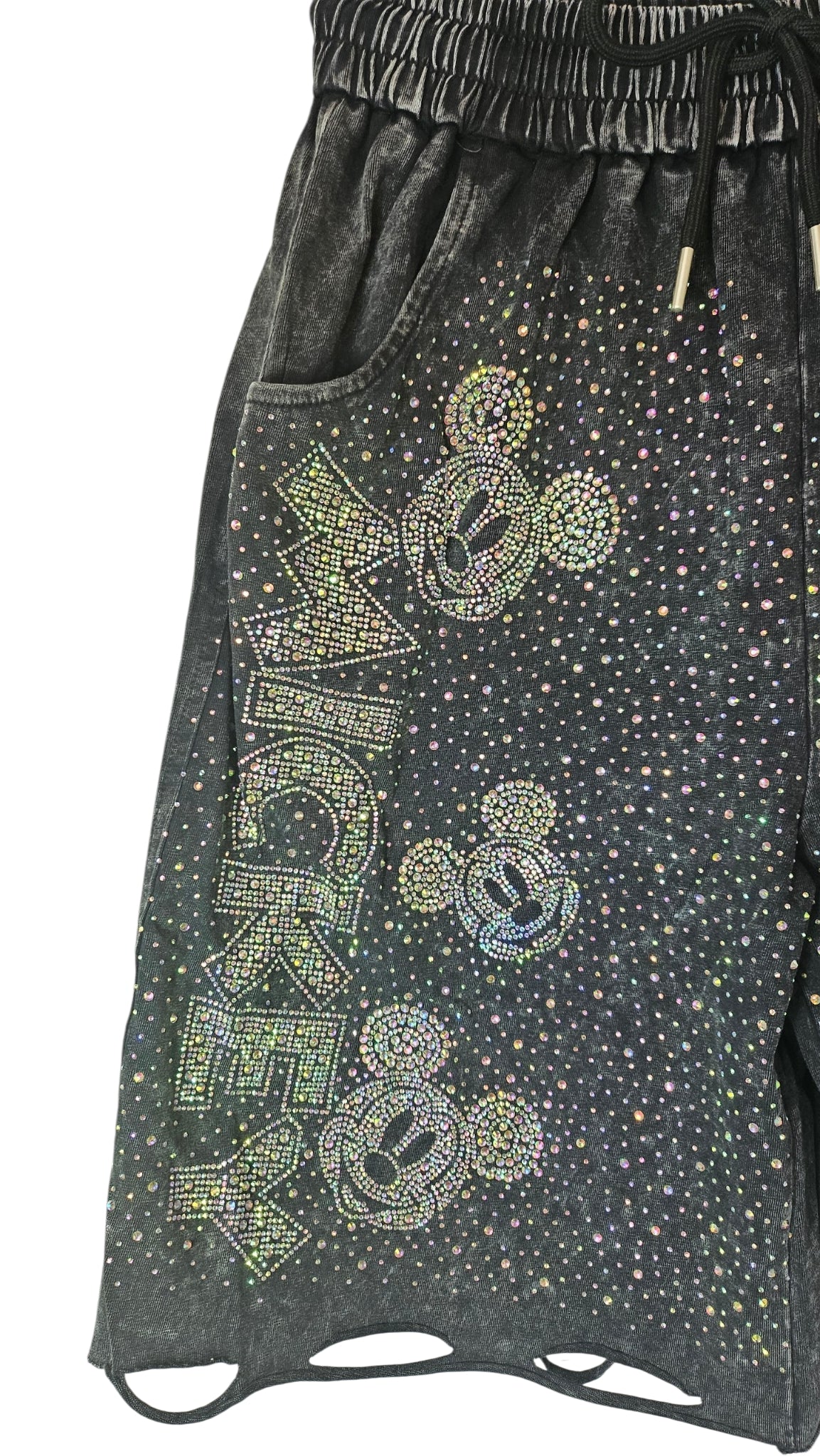Bermudas "Mickey Bling Bling" schwarz, Grösse S/M & M/L von ROSE