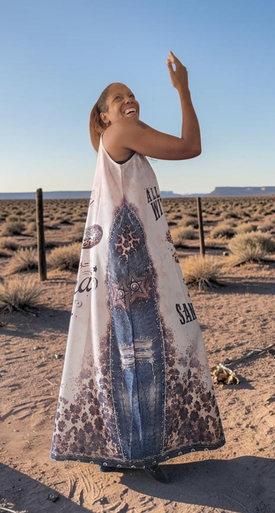 Trägerkleid lang "Western", Gr. 38 - 42/44 von ROSE