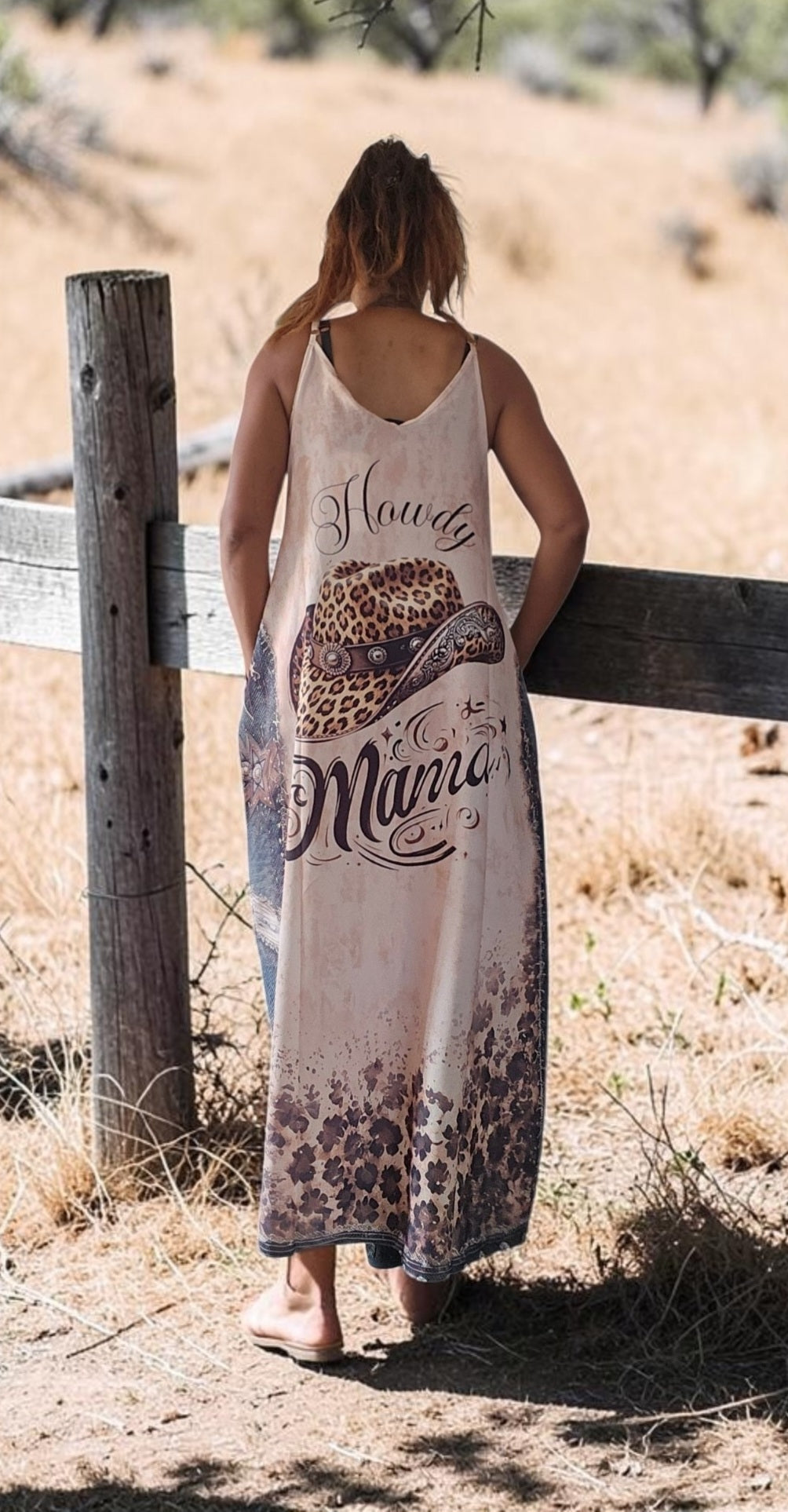 Trägerkleid lang "Western", Gr. 38 - 42/44 von ROSE