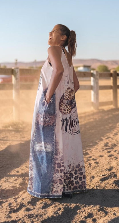 Trägerkleid lang "Western", Gr. 38 - 42/44 von ROSE