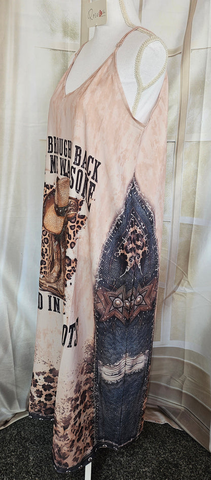 Trägerkleid lang "Western", Gr. 38 - 42/44 von ROSE