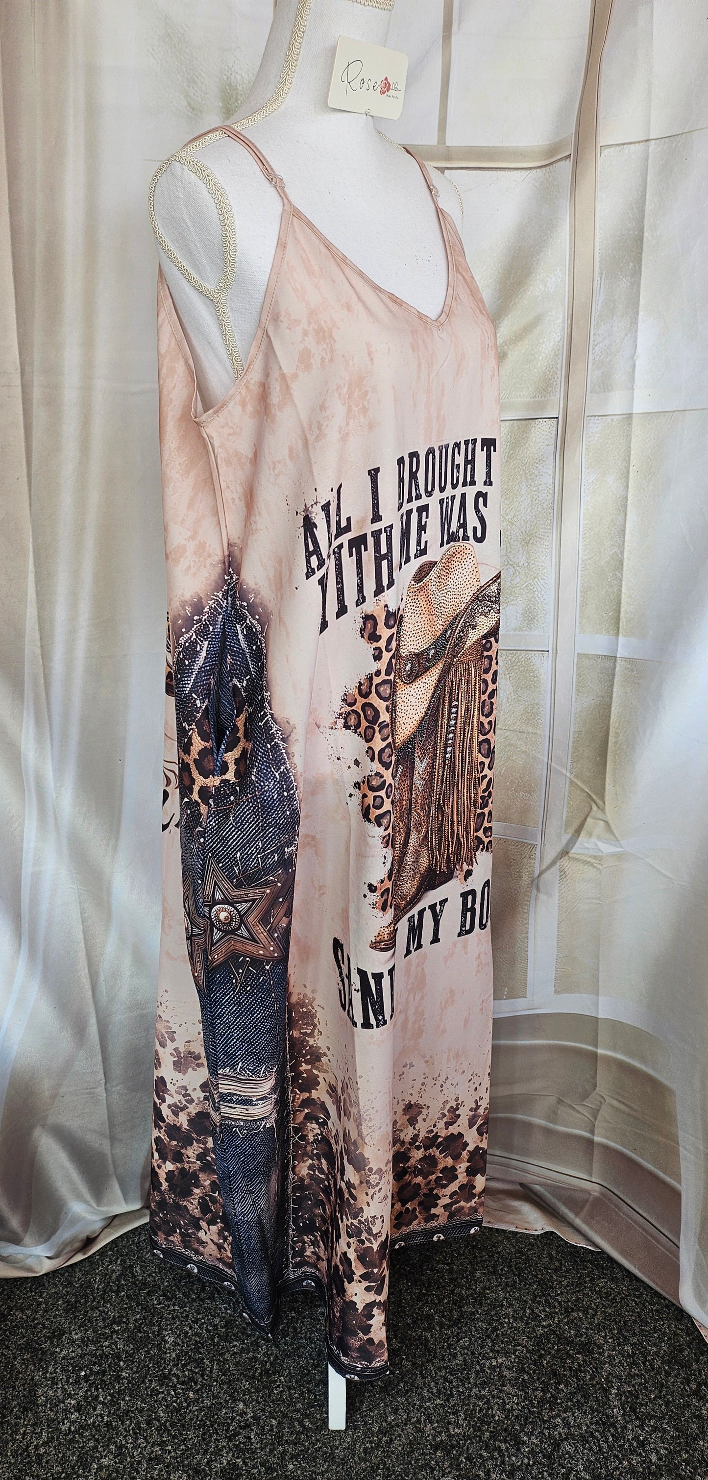 Trägerkleid lang "Western", Gr. 38 - 42/44 von ROSE