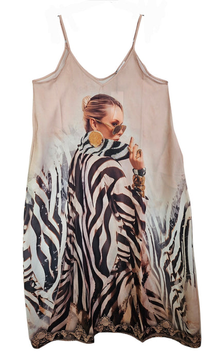 Trägerkleid lang "Zebra Woman", Gr. 38 - 42/44 von ROSE