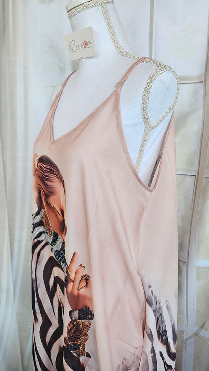 Trägerkleid lang "Zebra Woman", Gr. 38 - 42/44 von ROSE