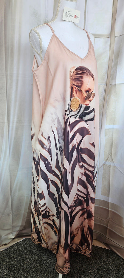 Trägerkleid lang "Zebra Woman", Gr. 38 - 42/44 von ROSE