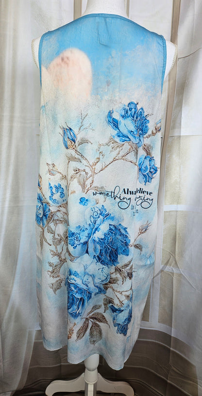 Trägerkleid kurz "Blue flowers", Gr. 38 - 42/44 von ROSE