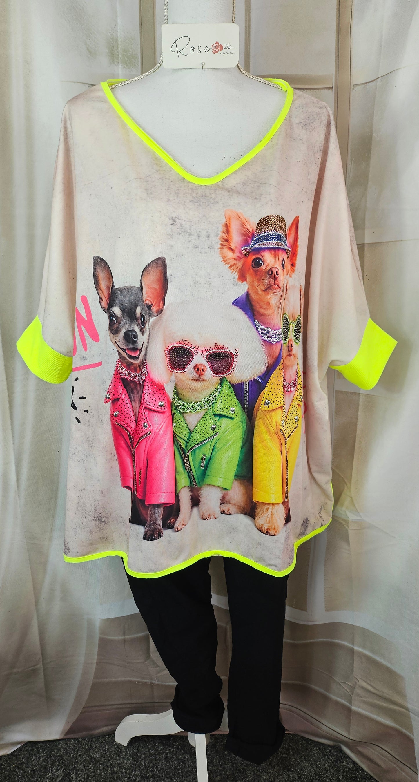 Tshirt XXL "Dogs", Gr. 44 bis 50 von ROSE