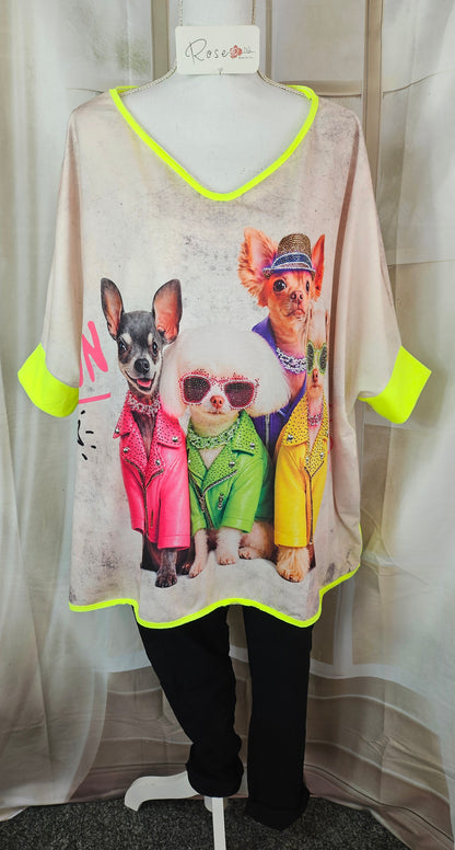 Tshirt XXL "Dogs", Gr. 44 bis 50 von ROSE