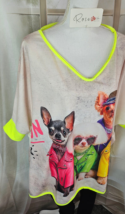 Tshirt XXL "Dogs", Gr. 44 bis 50 von ROSE