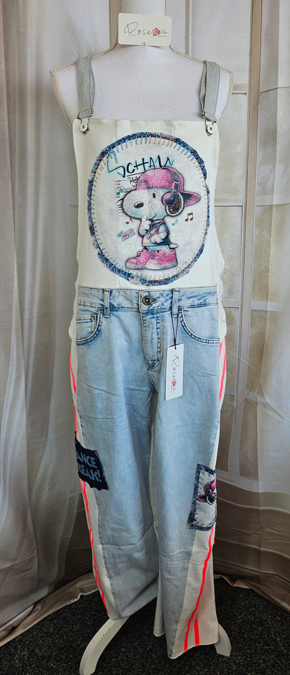 Latzhose "Snoopy", Grösse onesize (38 - 42/44) von ROSE