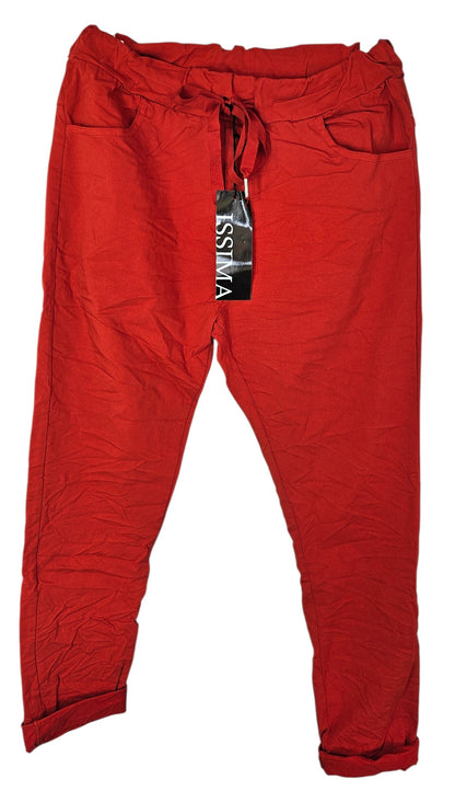 Stretchhose matt, rot, onesize 38 bis 42/44 von ISSIMA