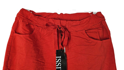 Stretchhose matt, rot, onesize 38 bis 42/44 von ISSIMA