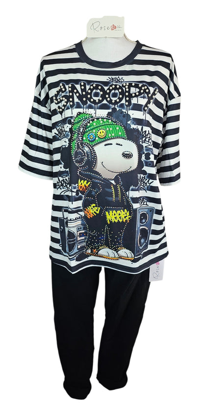 Tshirt gestreift "Snoopy", Gr. 38 bis 42 von ROSE