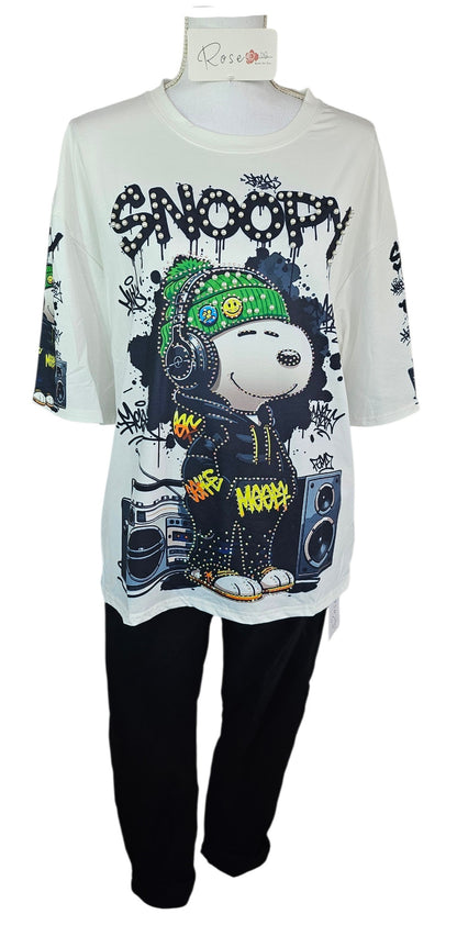 Tshirt weiss "Snoopy", Gr. 38 bis 42 von ROSE