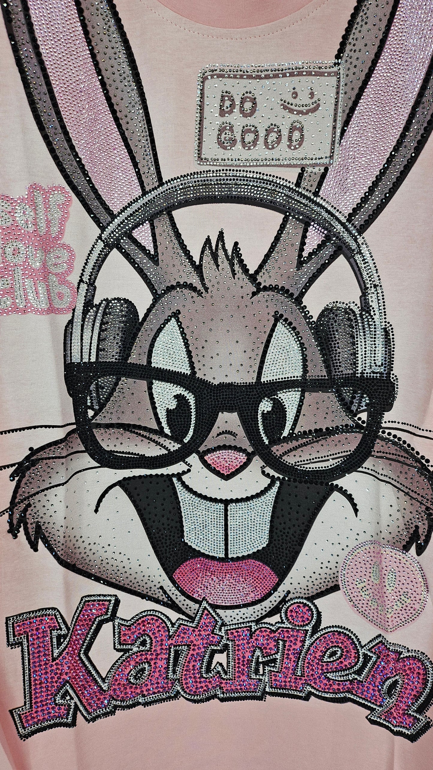 Tshirt rosa "Bux Bunny", Grösse onesize, 38 bis 44 von ROSE (REDUZIERT, kleines Loch!)