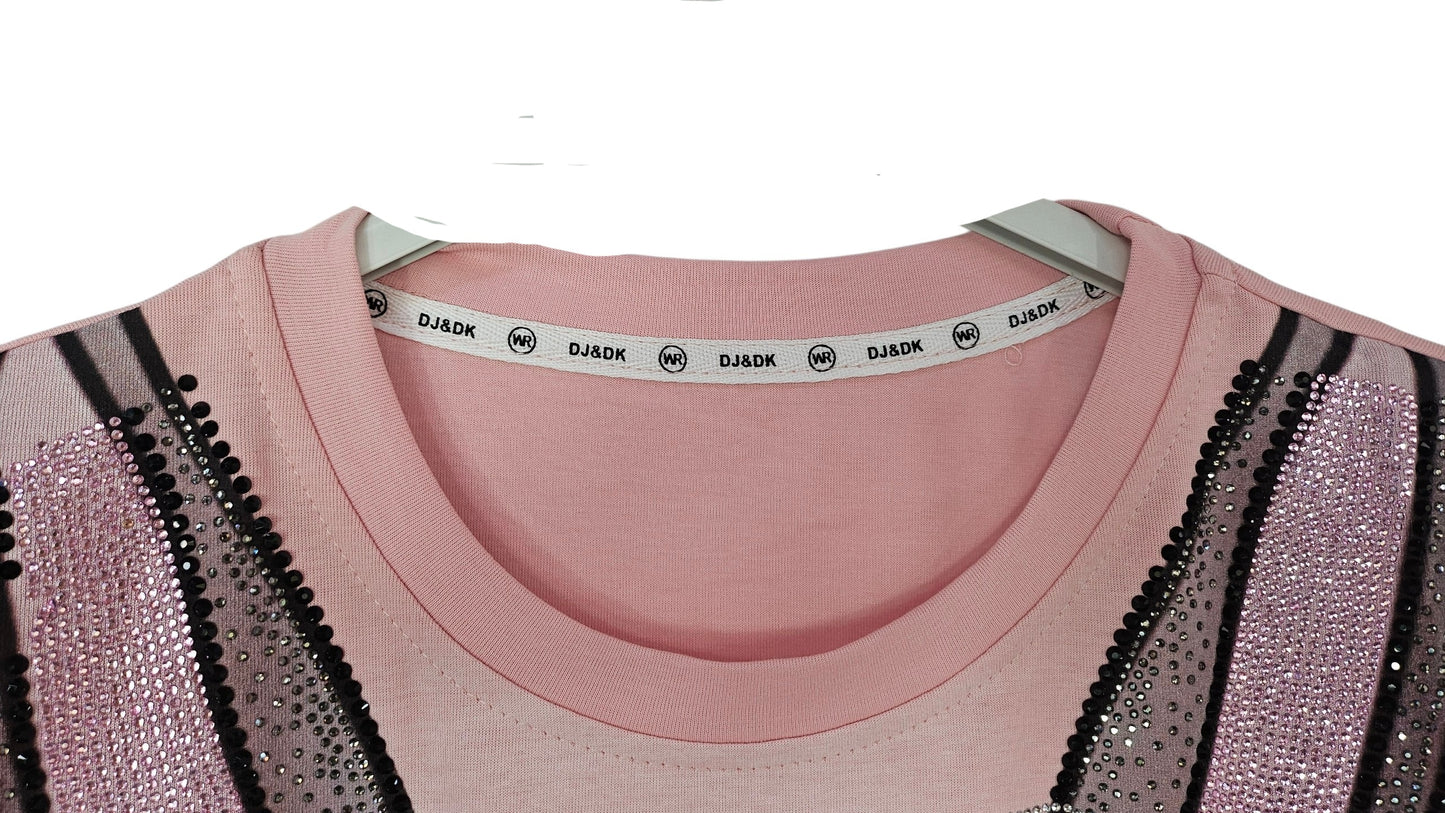 Tshirt rosa "Bux Bunny", Grösse onesize, 38 bis 44 von ROSE (REDUZIERT, kleines Loch!)