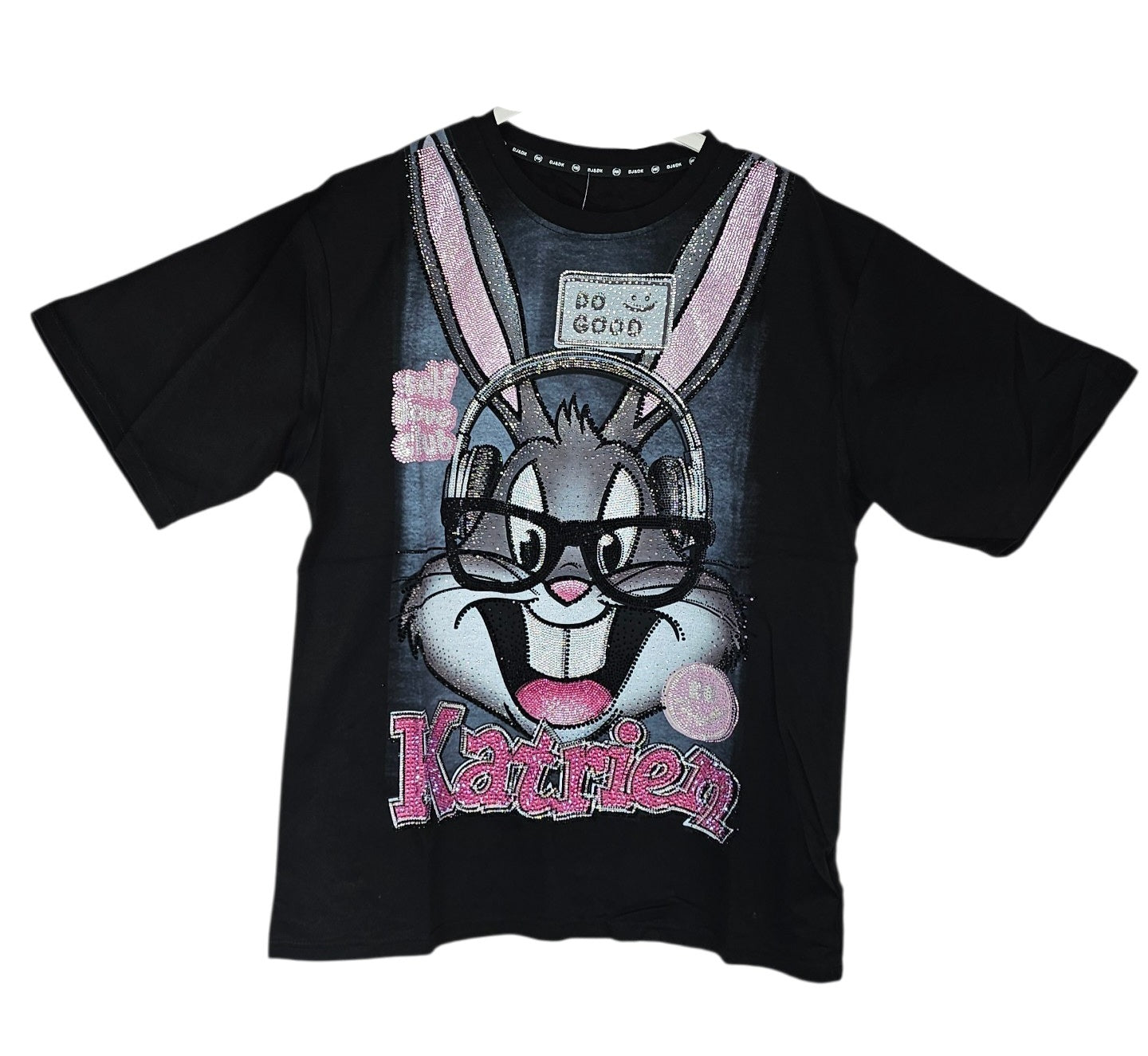 Tshirt schwarz "Bux Bunny", Grösse onesize 38 bis 44 von ROSE