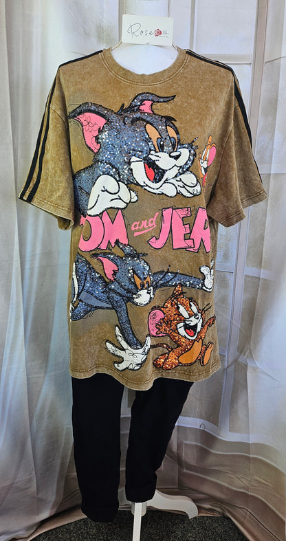 Tshirt cammel "Tom & Jerry", Gr. 38 bis 44 von ROSE