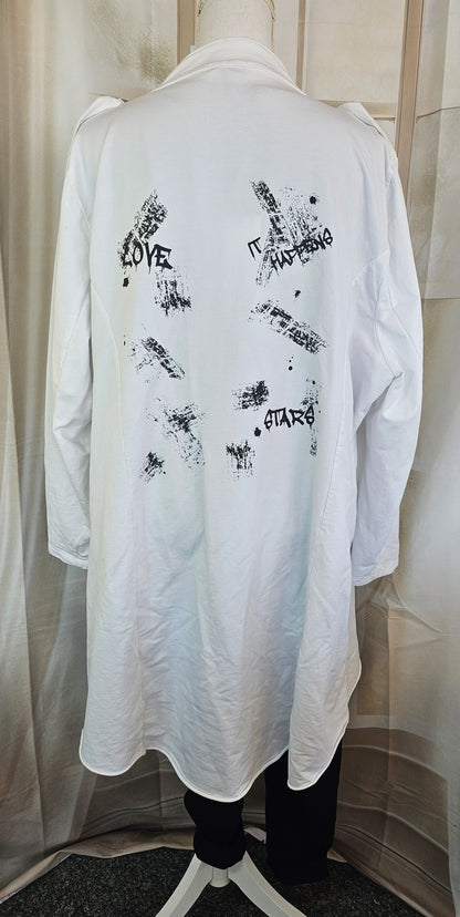 Jäggli weiss offen "Schrift", Grösse onesize 38 bis 44 von ISSIMA